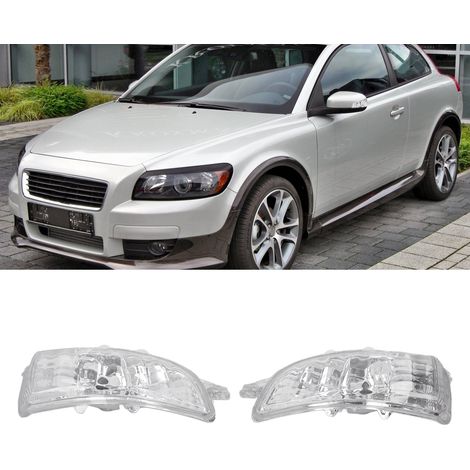 Die Blinkerabdeckungen für Vorder- und Rückspiegel sind paarweise erhältlich und passend für Volvo S40, V50, C30, S60 und V70 (OE: 30716696) (Glühbirnen nicht enthalten). (1/5)