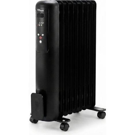 FAVEX – Radiateur bain d'huile connecté GARDA 2000W – WiFi Tuya Smart – Télécommande – Chauffage jusqu'à 20 m² – Température réglable 10 à 35°C