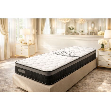 Matelas 80x190  - Hauteur 25 cm Soutien Ferme et Durable en Mousse Polyuréthane – 2 Faces de Couchage  – Tissu Stretch 220 gr/m² – Certifié CertiPUR & OEKO-TEx – Modèle IZIABELLA