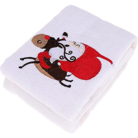 1 serviette de toilette en coton pour le visage, idéale pour Noël.