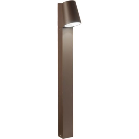 Paletto OWEN per esterni LED in alluminio Marrone e diffusore in vetro H61 cm (1/3)