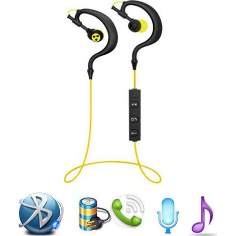 Trade Shop - SPORT STEREO AUDIO KOPFHÖRER BLUETOOTH OHRHÖRER SMARTPHONE HANDY OHRSTÖPSEL -