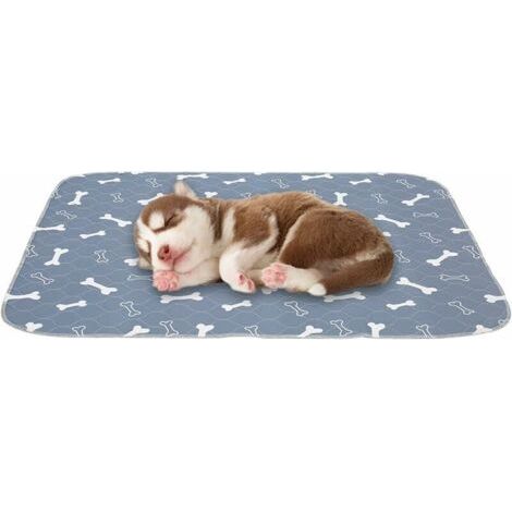 Lot de 2 Tapis educateur pour Chien et Chiot, Tapis propreté pour Animaux, lavables,Réutilisables,Super Absorbant, Pee Pad Anti-fuites,Antidérapants, alèse pour Chat et Chien-S-Gris-2 pièces (1/4)