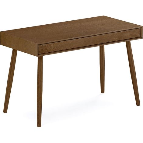 Bureau Design 2 Tiroirs "Carson" 120cm Noyer