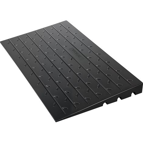 Rampe de seuil en caoutchouc, 7,5 cm, couverture de cordon à 3 canaux, rampe de seuil solide, entrée coudée en caoutchouc, capacité de charge nominale 1000 kg pour fauteuil roulant et scooter (1/5)