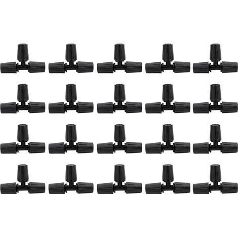 Raccord en T plat en 20 pièces, connecteur de tuyau 4/7 mm et 4 mm pour micro-arrosage (1/5)