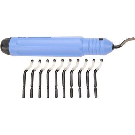 Entgratwerkzeug mit 10 Klingen zum Entfernen von Kantengraten an Kupfer- und PVC-Rohren. 3D-gedrucktes Kunstharz-Metall NB1100 (1/4)