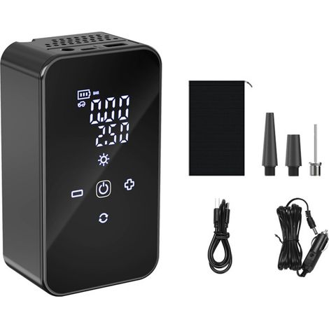 Gonfleur Pneus Voiture Compresseur Air: 150PSI Compresseur à Air Portatifr  Batterie 6000mAh,Mini Pompe a Velo Electrique 12V avec Manomètre de Pression pour Voiture, Moto, Sans Fil et Facile à Utilis (1/5)