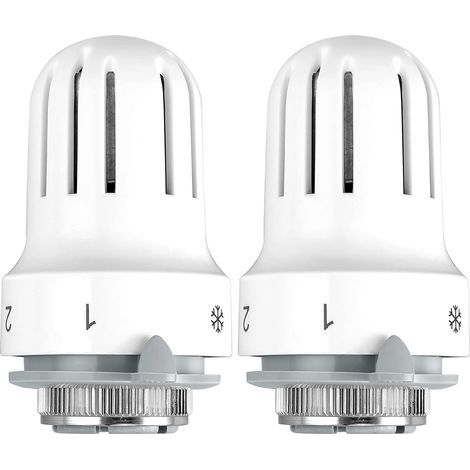 Tête thermostatique,2 pièces vanne de radiateur thermostatique radiateur thermostatique TRV m30x1.5 tête de remplacement de vanne de radiateur système de chauffage contrôle de la température pour le b (1/5)