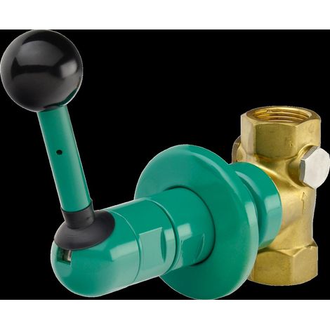 KWC Notduschventil, Unterputz, Grün, 60 l, Kipphebel, Einbautiefe 35-60 mm (1/2)