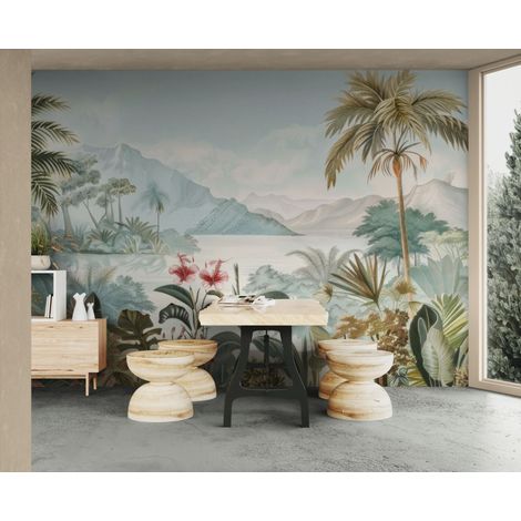 Papier peint paysage – Lac tropical - 150 x 250 cm (1/2)