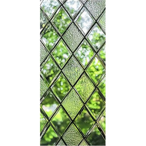 Sticker Para Ventana - Diseño Bosque Hoja Verde Estilo Vintage - PVC Electroestático - Reutilizable - Sin Residuos - 1 Unidad (1/5)