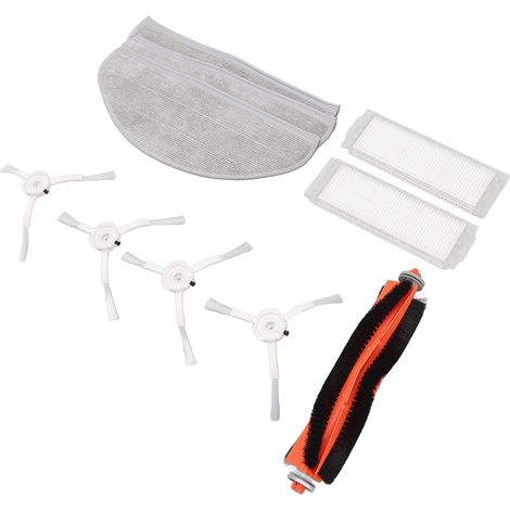 Ensemble de brosses, filtres et lingettes de nettoyage pour robot laveur de sols en silicone ABS, compatible avec le robot laveur de sols MJSTP Mi 2 Lite. (1/5)