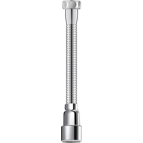 Rallonge de robinet de 20 cm, fonction pivotante à 360°, anti-explosion et inoxydable, convient pour les rallonges de robinet de salle de bain et de cuisine (1/4)