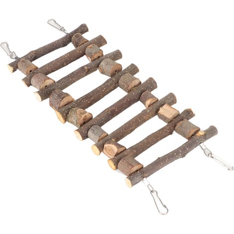 Échelle d'escalade pour animaux de compagnie, résistante et flexible, en bois, pour perroquet ou chinchilla, 30 cm / 11,8 pouces. Idéale pour l'entretien des dents. Agit efficacement contre les irrita (1/5)