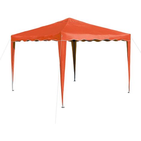 Tonnelle pliante / pavillon pliable 3x3 m - Couleur terracotta