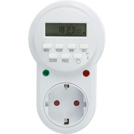 NALOOKAMIC One Piece Timer Switch Socket Fonction de minuterie d'aquarium en quelques secondes - 12,6 7,3 7,9 cm (1/2)