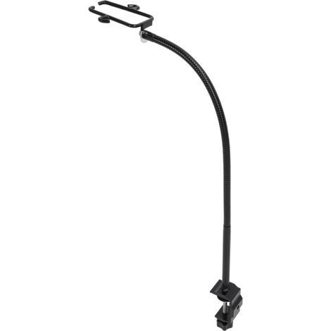 Soporte para secador de pelo manos libres, ángulo ajustable, fabricado en aleación de aluminio, con abrazadera para encimera.