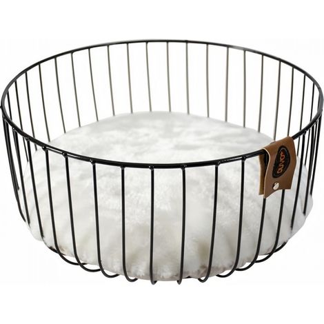 Duvo Panier Caviar noir confortable pour chat 35x35x17 cm (1/2)