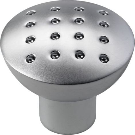 Hettich Möbelknopf Zinkdruckguss Aluminium-Optik Ø 28,0 mm - 1 Stück Möbelknöpfe