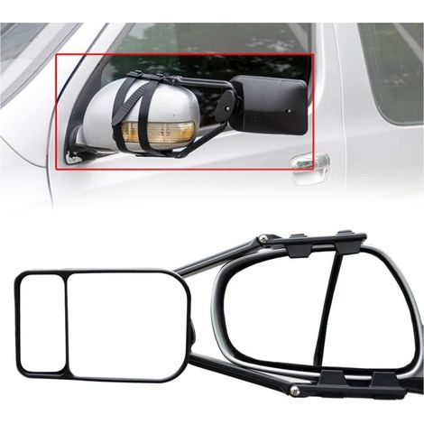 Miroir Auxiliaire Universel Réglable, Miroir De Remorquage Pour Voiture, Extensions Rétroviseurs Pour Remorquage Caravane, Rétroviseur à Extension Réglable Voiture Camping-Car Caravane (1/5)