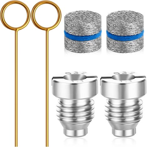 6 pcs Buse de canon à mousse à orifice 1.1 - Kit de filtres à maille pour fabricant de mousse - Outil de nettoyage - 3000 PSI - Embouts filetés universels - Accessoires de nettoyage chimique (1/4)