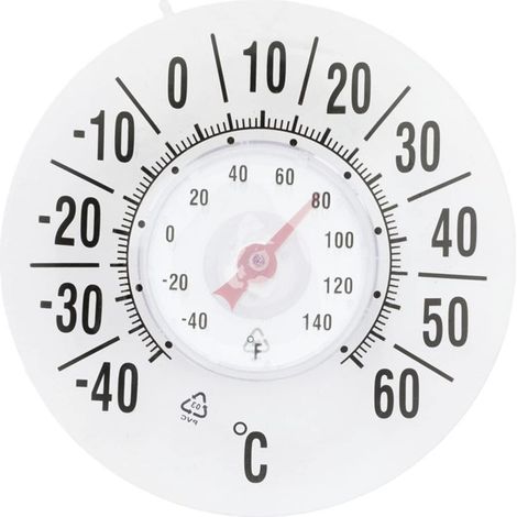 Hochpräzises Fensterthermometer für den Innen- und Außenbereich, wasserdichtes Temperaturmessgerät mit Zifferblatt, Saugnapf für Zuhause, Fensterthermometer für den Außenbereich