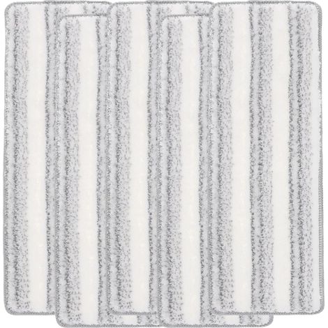 5 pièces Serpillères Microfibre Rechange pour Balai Franges Auto-adhésifs avec Brosse Rayée et Éponge Absorbante pour Sols Durs Bois Carrelage Nettoyage Humide et Sec (1/5)