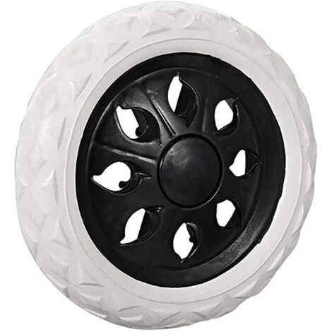 Replacement wheels for shopping carts, white, embossed foam outer layer for shopping carts, handcarts, luggage carts and bicycles (black)
