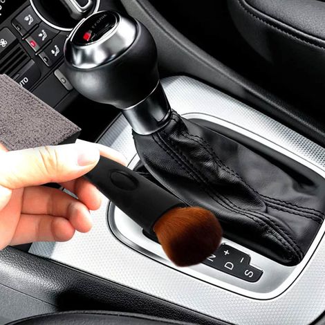 Brosse de nettoyage intérieur voiture et maison, double extrémité pinceau dépoussiérant pour habitacle auto