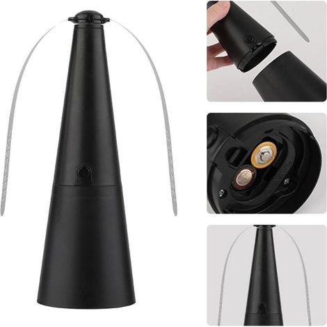 Lot de 2 ventilateurs de table anti-mouches avec lames réfléchissantes, ventilateur anti-mouches pour pique-nique et barbecue (1/4)