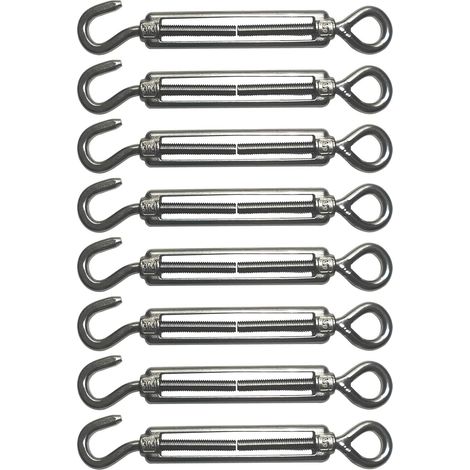 M5 Stainless Steel Cable Tensioner OC Type Wire Rope Tensioner Adjustable Hooks for Outdoor (M5, OC)