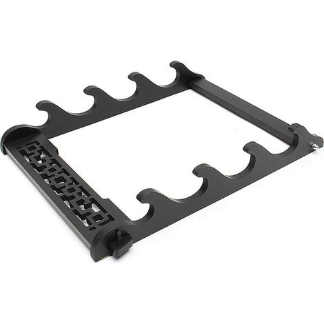 Support mural à 4 niveaux Samurai Katana Sword Stand Holder Hanger Bracket Rack Black Fir High Density Board LAVENTE (1/5)