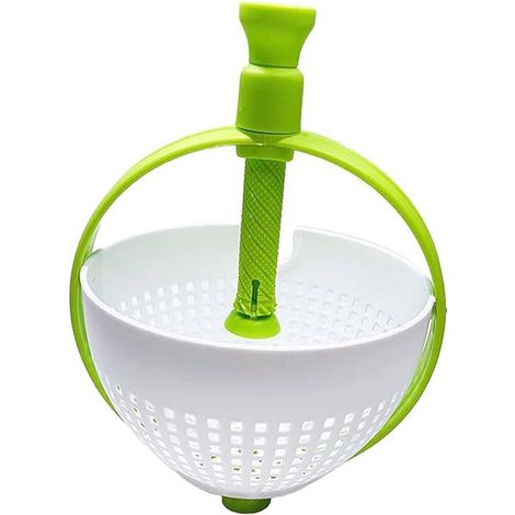 Essoreuse à salade manuelle, laveuse et sécheuse à laitue, essoreuse à pâtes et frites avec poignée rotative, essoreuse à laitue multi-usages rapide et facile pour égouttoir rotatif (1/5)