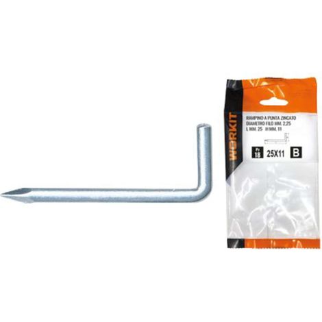 RAMPINO A PUNTA ZINCATO SELF WORKIT - MOD 20X 60 MM 45X29X4,0 CF=PZ 10 - 5 confezione