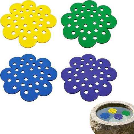 Set di 4 abbeveratoi per insetti - Punto di abbeveraggio da giardino con isola galleggiante per api, farfalle e vespe (1/5)
