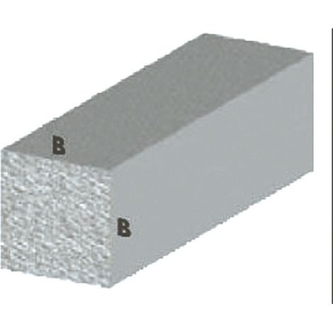 profilo quadro pieno cm 100 h argento 10x10 mm profili alluminio asta (1/2)