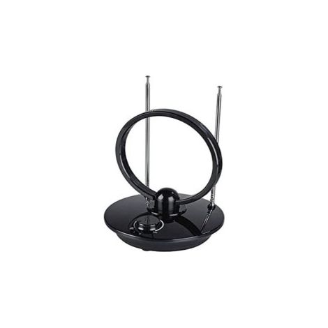 ANTENA TDT INTERIOR HAMA 179826 DVB-T2 ACTIVA COLOR NEGRO
