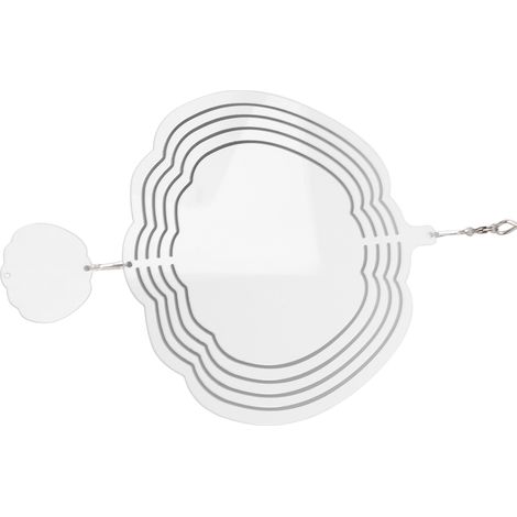 Carillon éolien blanc, simple et délicat, décoratif et résistant aux intempéries, pour lampe, arbre ou mur, motif citrouille (1/5)