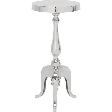 Table d´Appoint Barocco Alu, Argent, Rond, Table de Salon, Diamètre 27 cm, Capacité de Charge max 20kg, Meuble, Deco Intérieur, Décoration Chambre, Salon (1/5)