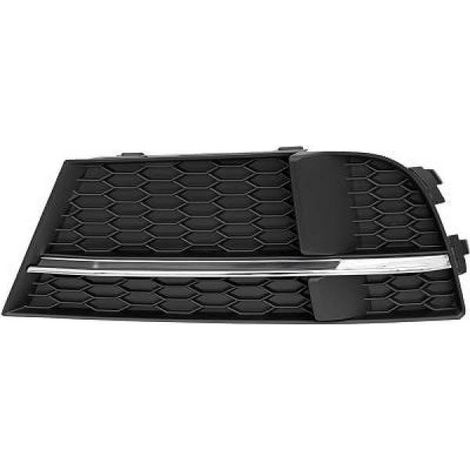 Grille de pare-choc avant gauche noire et chromée S-Line Audi A3 et A3 Sportback 8V phase 2 2016-2020