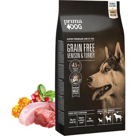 Prima Primadog cibo per cani senza cereali selvaggina 10kg