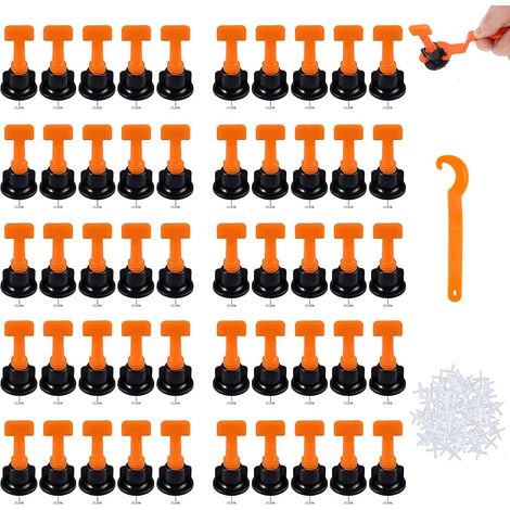 151 PièCes Niveleurs De Tuiles SystèMe De Nivellement De Carrelage Kit De SystèMe De Nivellement De Carreaux Leveller De Carrelage RéUtilisable Pour Outils De Construction De Murs En CéRamique (1/5)