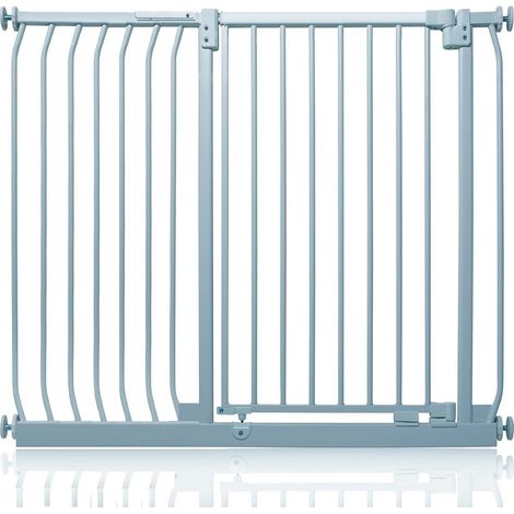Safetots Extra Tall Elite Safety Gate, 116cm - 125cm, Matt Grey, Extra Tall 96.8cm in Height, Pressure Fit Stair Gate