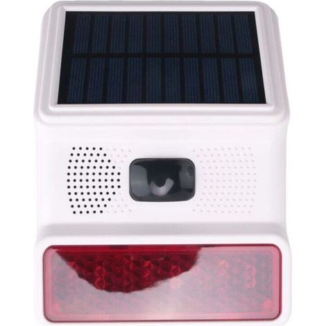 Alarme stroboscopique solaire sans fil, lumière sonore, flash, sirène extérieure pour système Wi-Fi GSM 433 MHz, maison, ferme (1/4)
