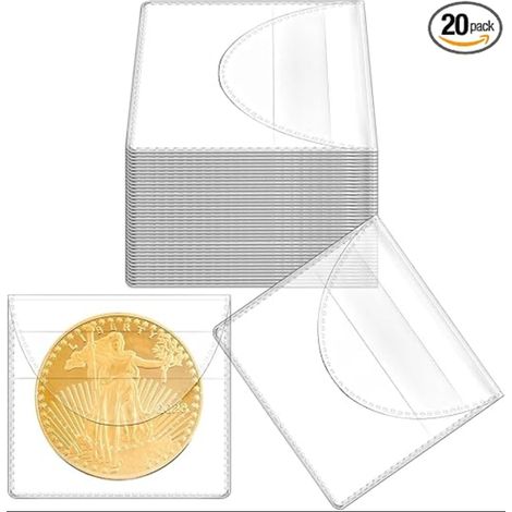 Pochettes Transparentes Plastique Monnaie Bijoux Petits Objets 5,5 x 5,2 cm Transparente (1/5)