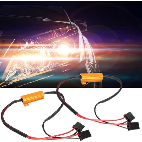 2 Pièces Décodeurs LED H7 Anti-Clignotement Rapide Résistances de Charge Sans Erreur Câblage Phare (1/5)