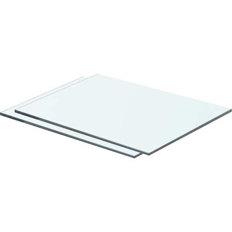 Panneaux d'étagère 2 pcs Verre Transparent 40 x 25 cm (1/4)