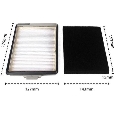 Filtre à charbon actif, filtre HEPA pour filtre Miele, filtre de remplacement compatible avec Miele Boost CX1 11639240() (1/4)