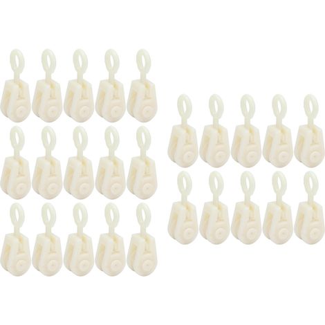 25 pièces Poulies Fixes pour Élevage, Accessoires de Poulie en Plastique pour Serres et Poulaillers Agricoles (1/5)
